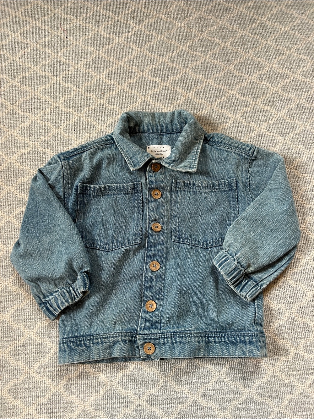 Kids Light Blue Denim Button-Up Jacket